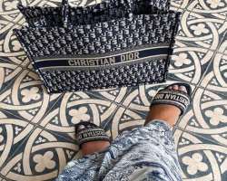 Haines endorses Dior bags and footwear through her Instagram.